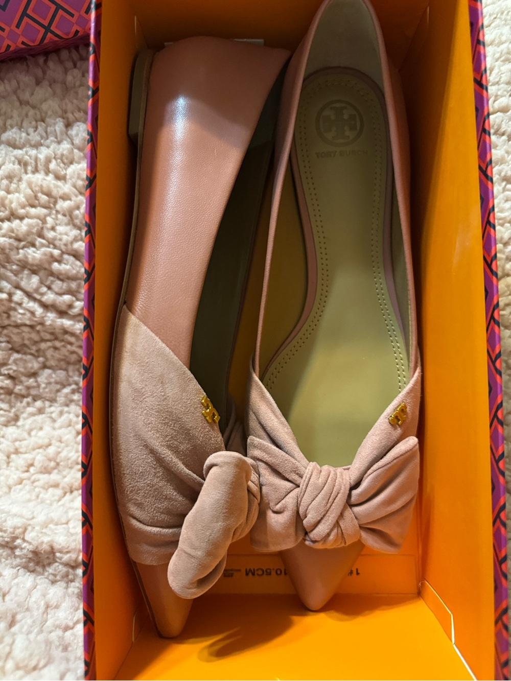NEW Tory Burch Eleanor Bow leather flat shoes 9.5 - Picture 7 of 16